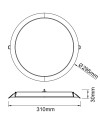 EILAT * EMPOTRABLE LED CCT 24W BLANCO